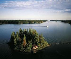 пазл Остров в Балтийском море, Финляндия